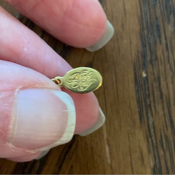 Kirks Folly cherub heart pendant necklace crystal heart charm gold tone 33" chai - Picture 9 of 10